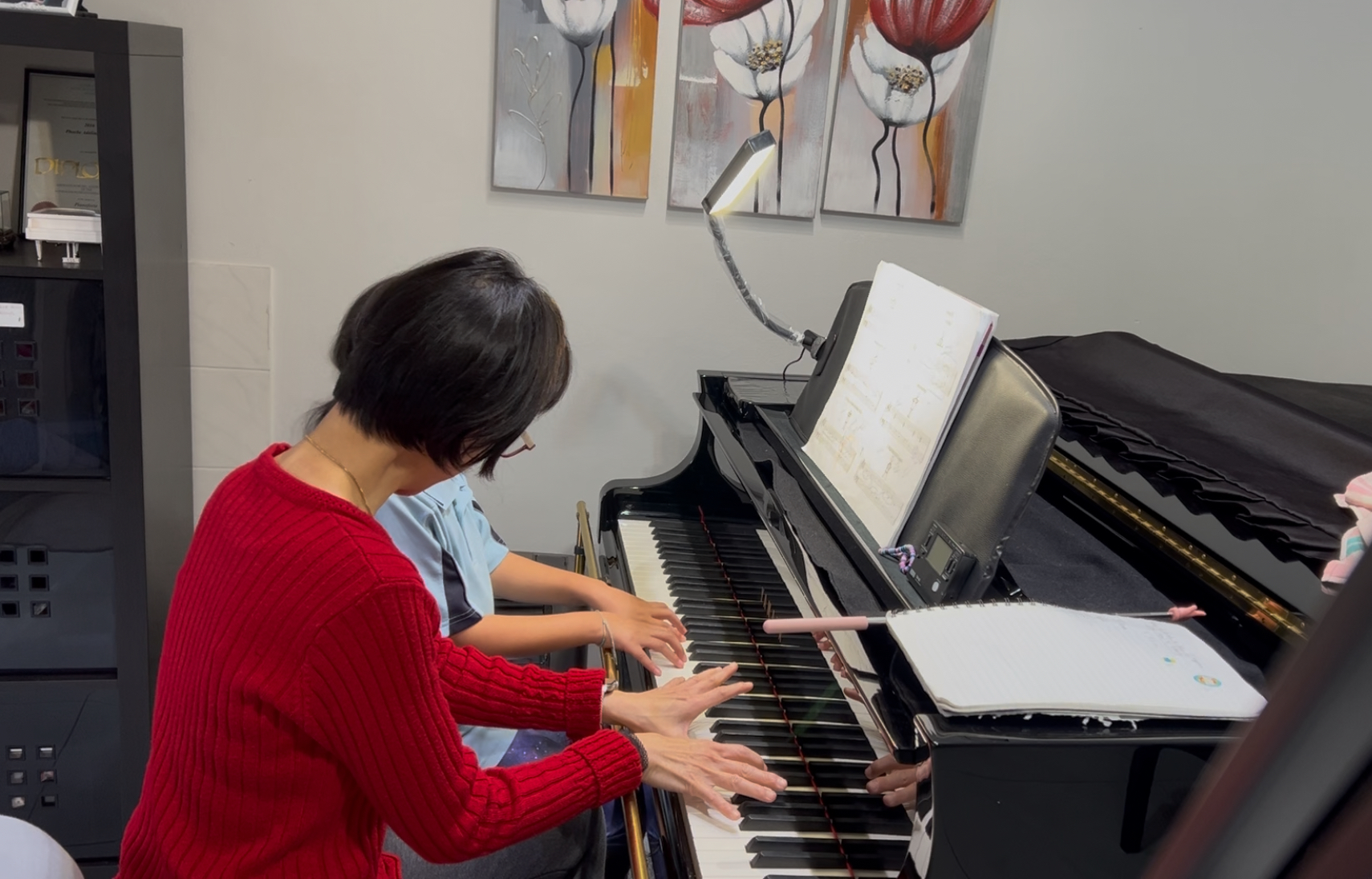 AMEB piano exam with high distinction results